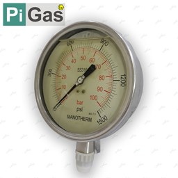 نمایش جزئیات برای پرشر گیج روغنی مانوترم (MANOTHERM) 0 تا 100 بار تصویر پرشر گیج روغنی مانوترم (MANOTHERM) 0 تا 100 بار